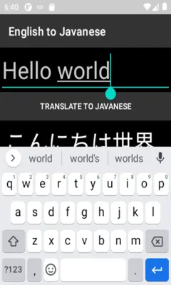 English to Javanese android App screenshot 2